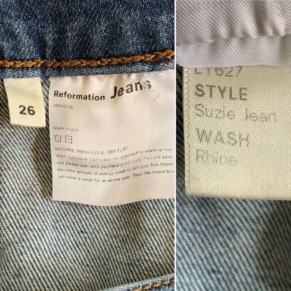 Reformation Suzie Skinny Jeans in Rhine Wash Blue Size 26 - Picture 10 of 12